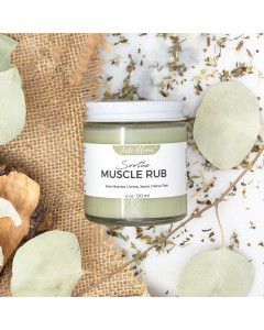 Muscle Rub SOOTHE - Essential Oil Muscle Fusion (Heat Activated) - Glass Jar