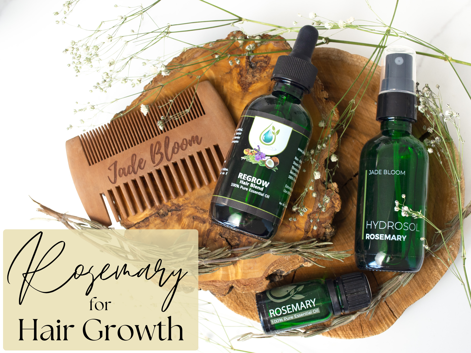 Regrow Your Confidence: Comparing Rosemary Oil, Rosemary Hydrosol & Our Regrow Blend for Healthier Hair